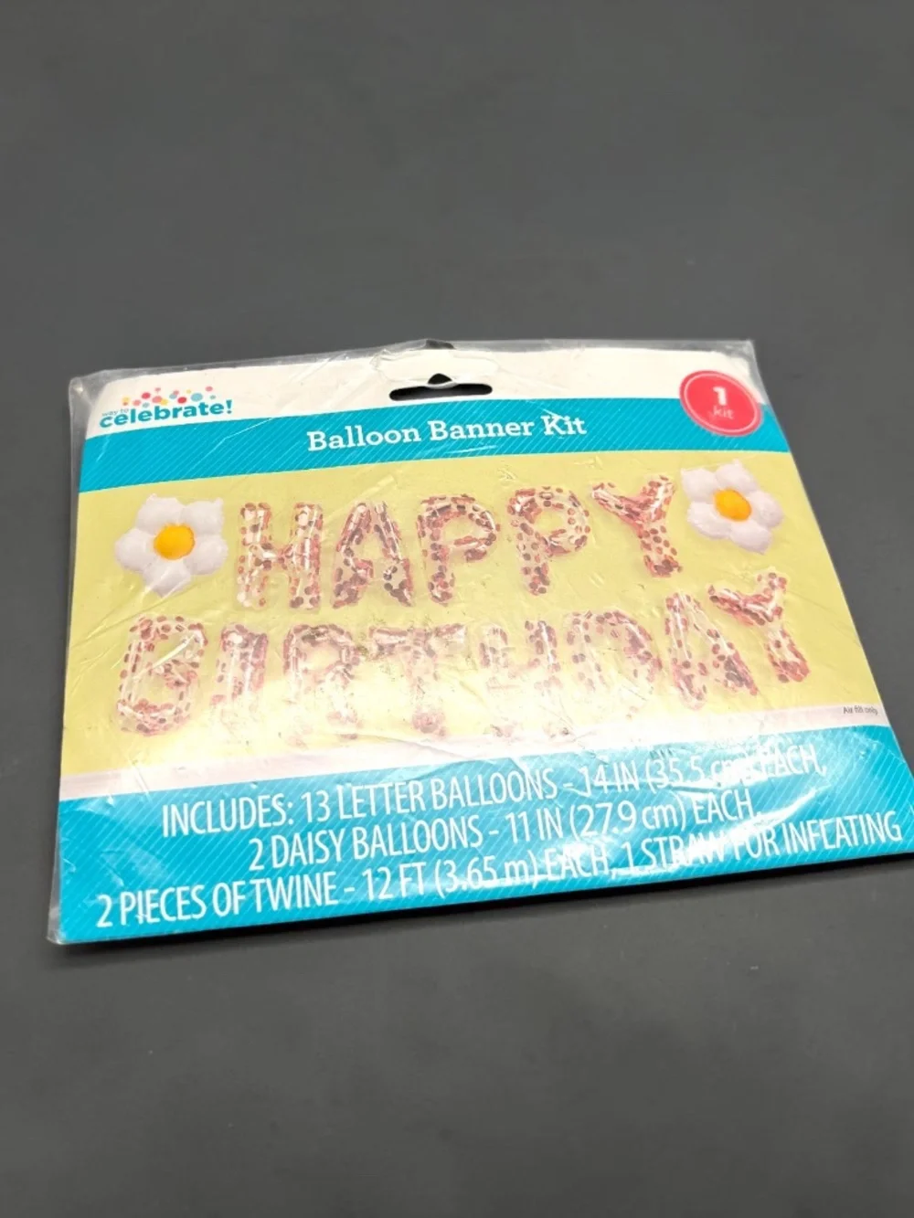 NWT Rose Gold Happy Birthday Balloon Banner Kit Confetti Party Decor